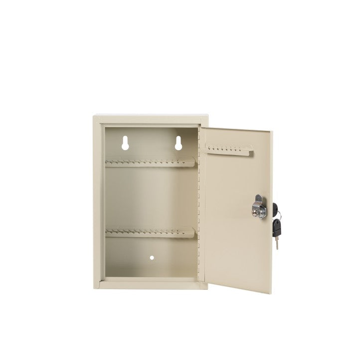 EASY LIFE PRODUCTS Key Storage Cabinet with Lock, 30~120 Keys Capacity, Wall Mount, Cream Metal