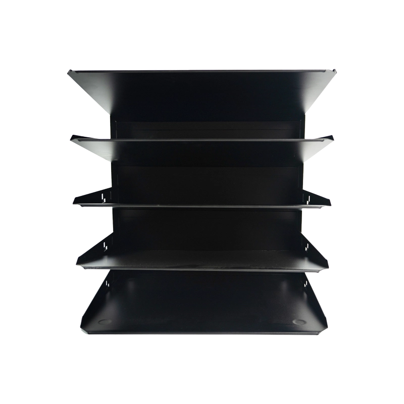 EASY LIFE PRODUCTS Desk File Organizer Shelf Rack, Metal, black 5Tier
